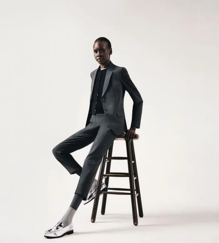 Theory Blazers Jackets Carissa Blazer In Good Wool Charcoal Melange 8211 Women