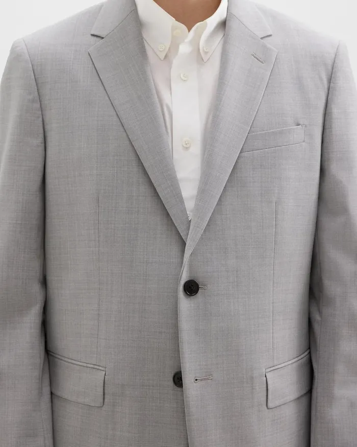 Theory Blazers Jackets Chambers Blazer In Stretch Wool Vapor Melange 8211 Men