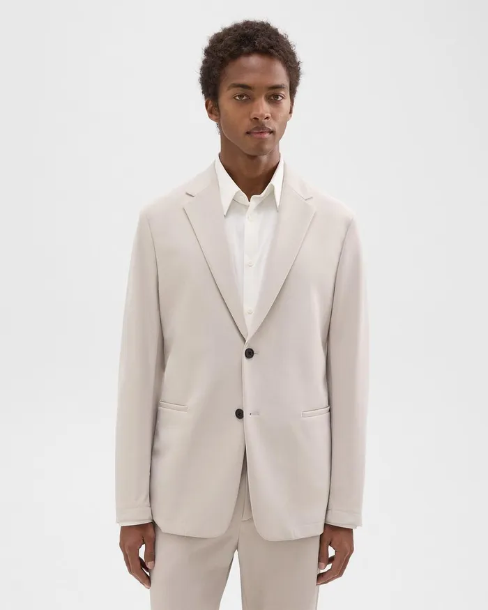 Theory Blazers Jackets Clinton Blazer In Precision Ponte Putty 8211 Men