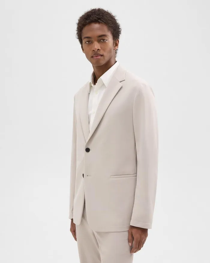Theory Blazers Jackets Clinton Blazer In Precision Ponte Putty 8211 Men