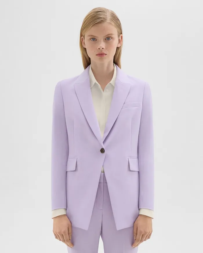 Theory Blazers Jackets Etiennette Blazer In Good Wool Lilac Sky 8211 Women