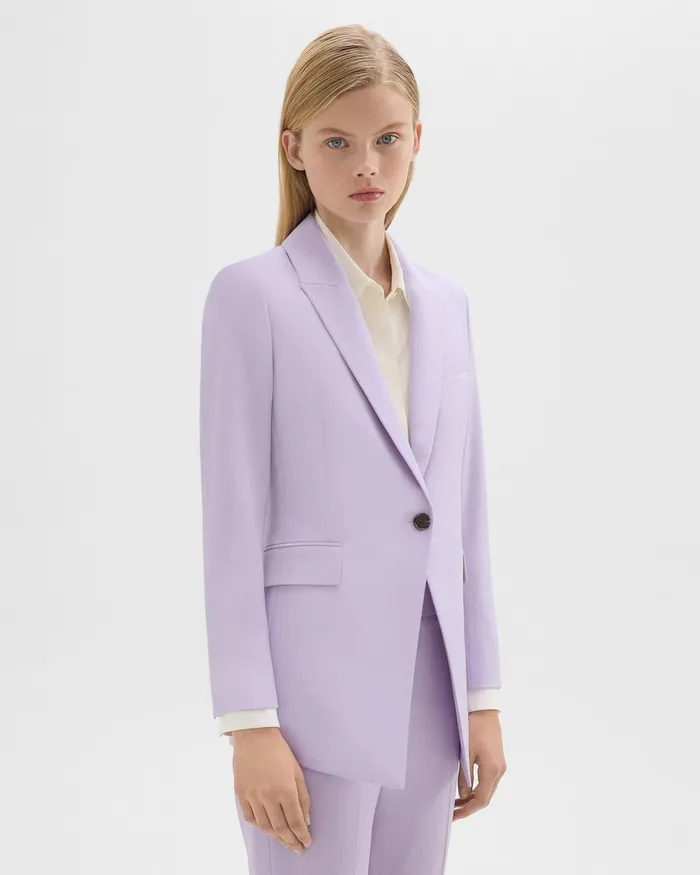 Theory Blazers Jackets Etiennette Blazer In Good Wool Lilac Sky 8211 Women