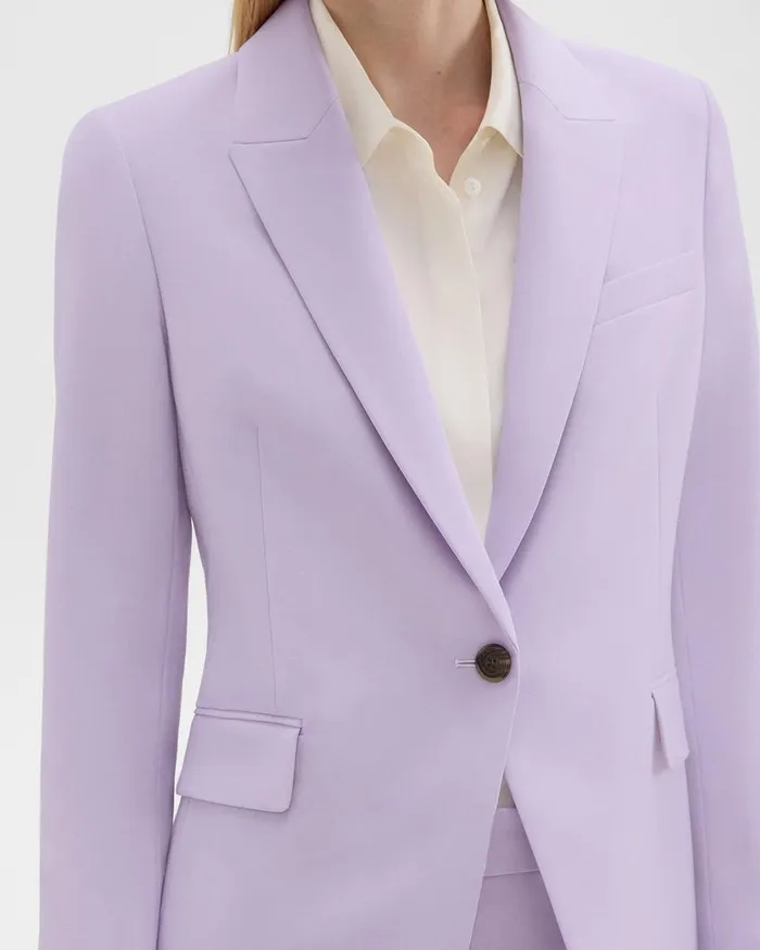 Theory Blazers Jackets Etiennette Blazer In Good Wool Lilac Sky 8211 Women