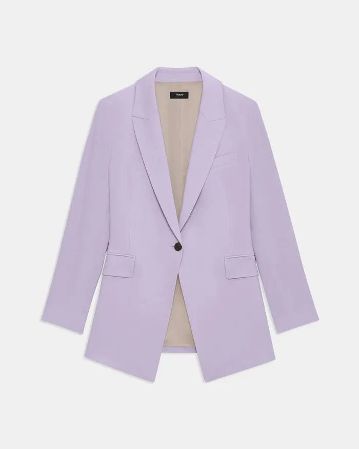 Theory Blazers Jackets Etiennette Blazer In Good Wool Lilac Sky 8211 Women