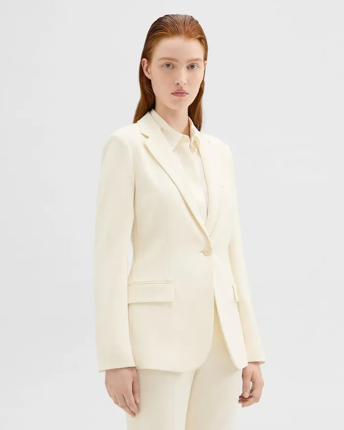 Theory Blazers Jackets Staple Blazer In Admiral Crepe Rice 8211 Women