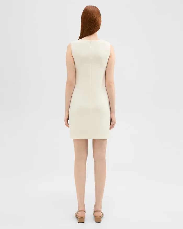 Theory Dresses Shift Dress In Admiral Crepe Rice 8211 Women