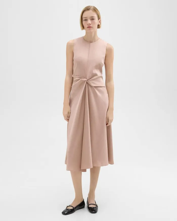 Theory Dresses Twisted Midi Dress Sakura 8211 Women