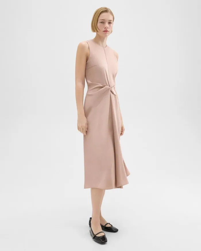Theory Dresses Twisted Midi Dress Sakura 8211 Women