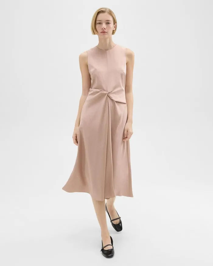 Theory Dresses Twisted Midi Dress Sakura 8211 Women