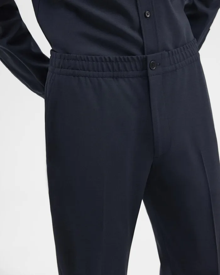 Theory Pants Larin Drawstring Pant In Stretch Wool Navy 8211 Men