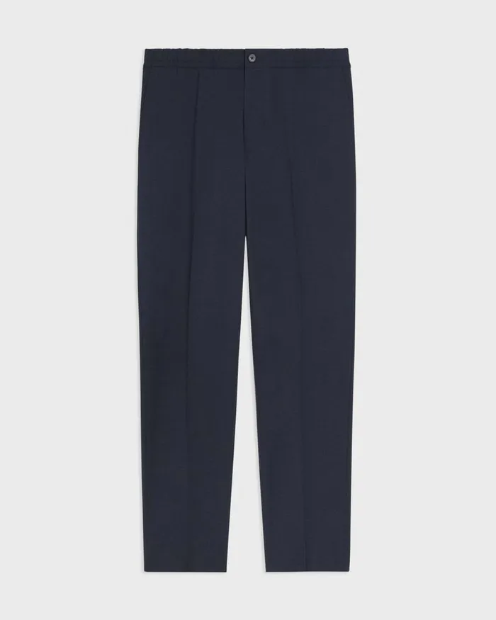 Theory Pants Larin Drawstring Pant In Stretch Wool Navy 8211 Men