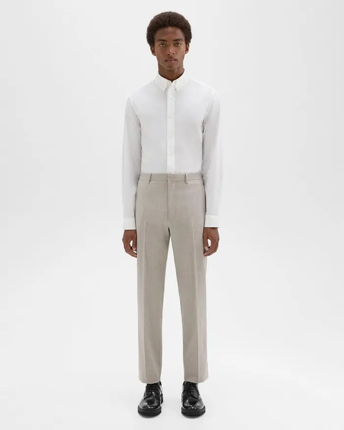 Theory Pants Mayer Pant In Stretch Wool Sand Melange 8211 Men