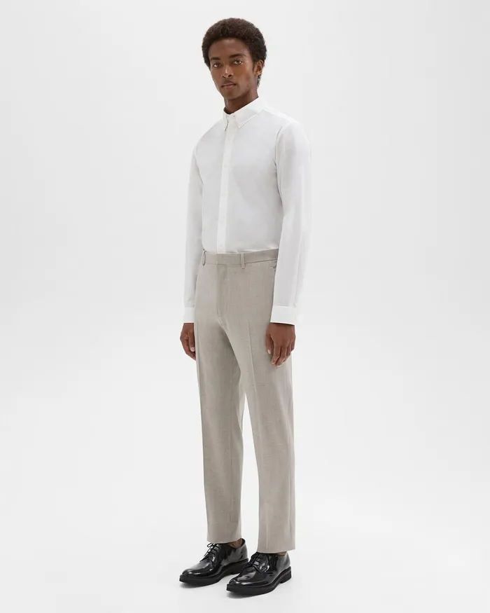 Theory Pants Mayer Pant In Stretch Wool Sand Melange 8211 Men