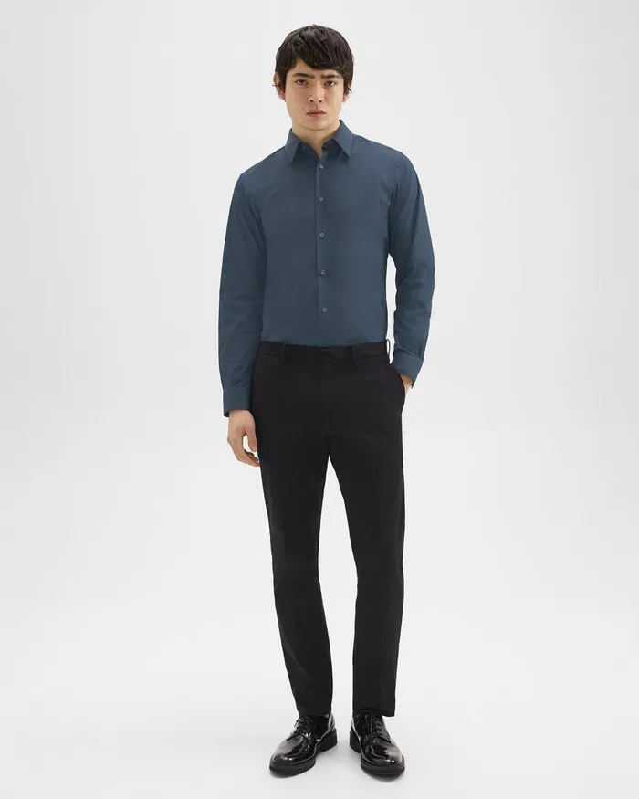 Theory Pants Zaine Pant In Stretch Cotton Black 8211 Men
