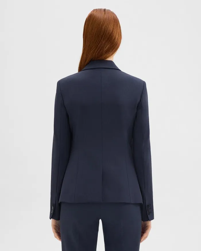 Theory Suits Carissa Blazer In Good Wool Nocturne Navy 8211 Women