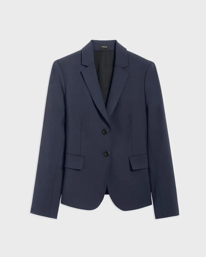 Theory Suits Carissa Blazer In Good Wool Nocturne Navy 8211 Women