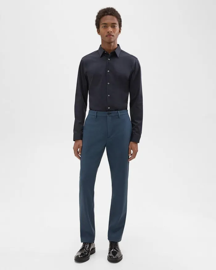 Theory Suits Zaine Pant In Precision Ponte Deep Sea Blue 8211 Men