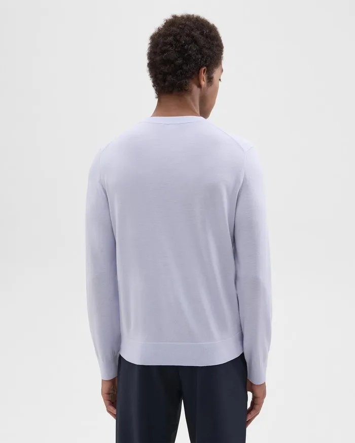 Theory Sweaters Cardigans Crewneck Sweater In Regal Wool Ice 8211 Men