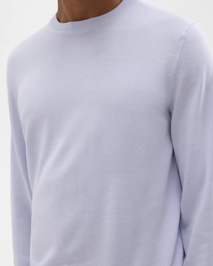 Theory Sweaters Cardigans Crewneck Sweater In Regal Wool Ice 8211 Men
