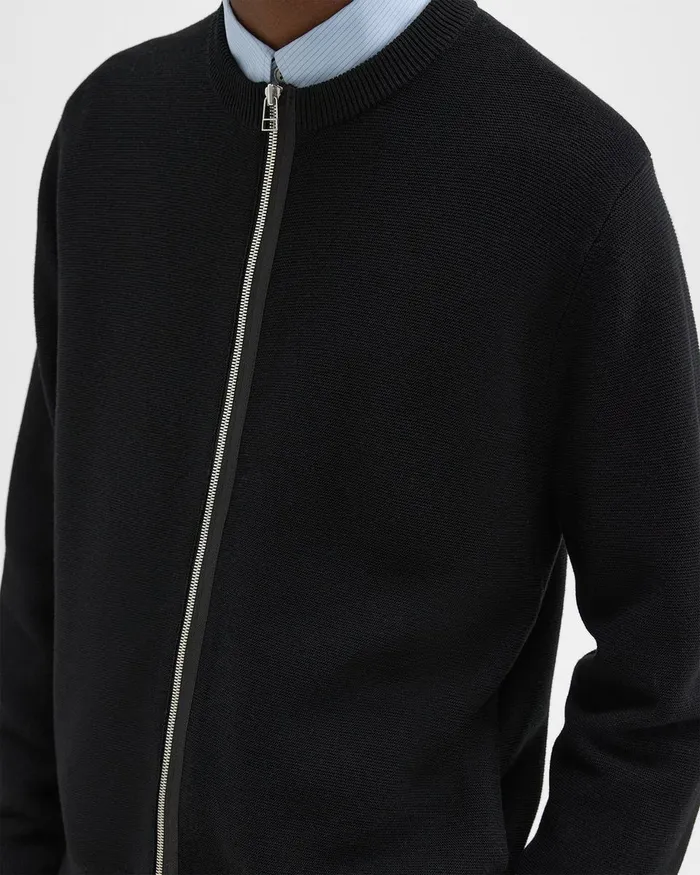 Theory Sweaters Cardigans NylonWool Combo Cardigan Black 8211 Men
