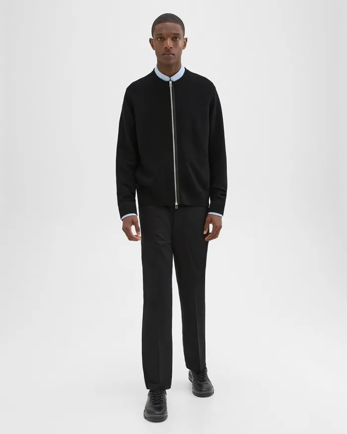 Theory Sweaters Cardigans NylonWool Combo Cardigan Black 8211 Men