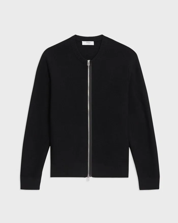 Theory Sweaters Cardigans NylonWool Combo Cardigan Black 8211 Men