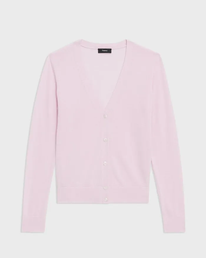 Theory Sweaters Cardigans VNeck Cardigan In Regal Wool Bloom 8211 Women