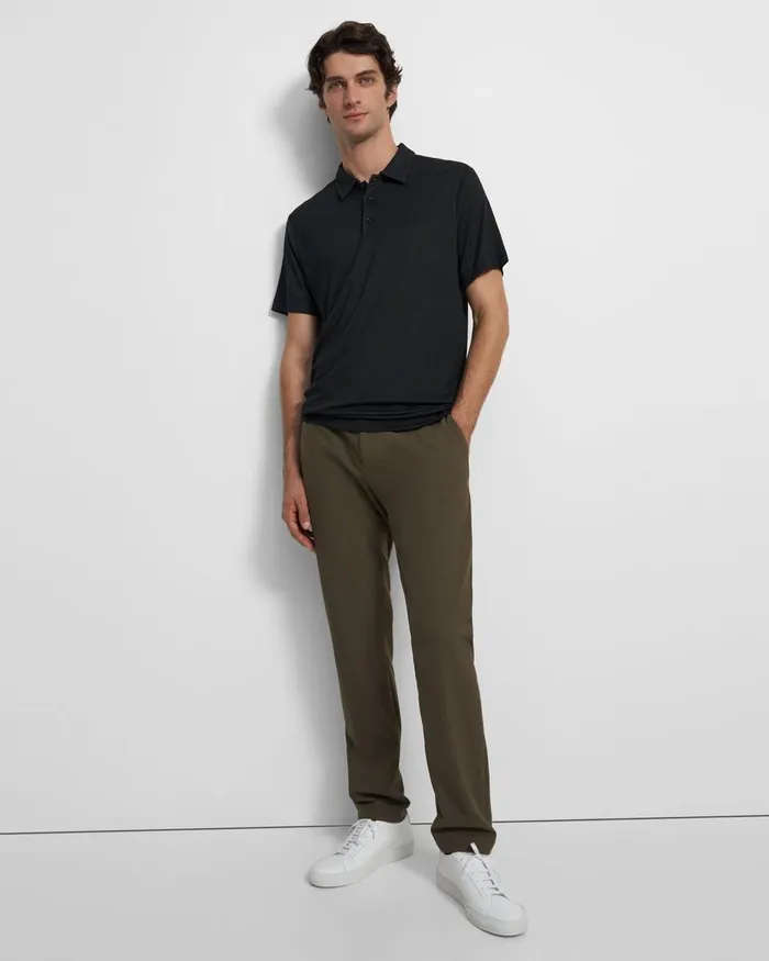 Theory Tshirts Polos Bron Polo Shirt In Anemone Modal Jersey Black Multi 8211 Men