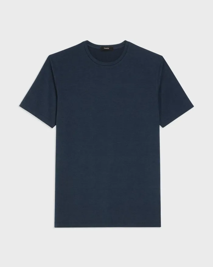 Theory Tshirts Polos Dorian Tee In Active Knit Baltic 8211 Men