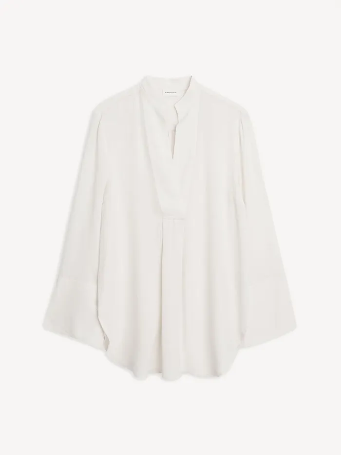 Tops and Blouses Women By Malene Birger Flaiy Silk Blouse Whisper White