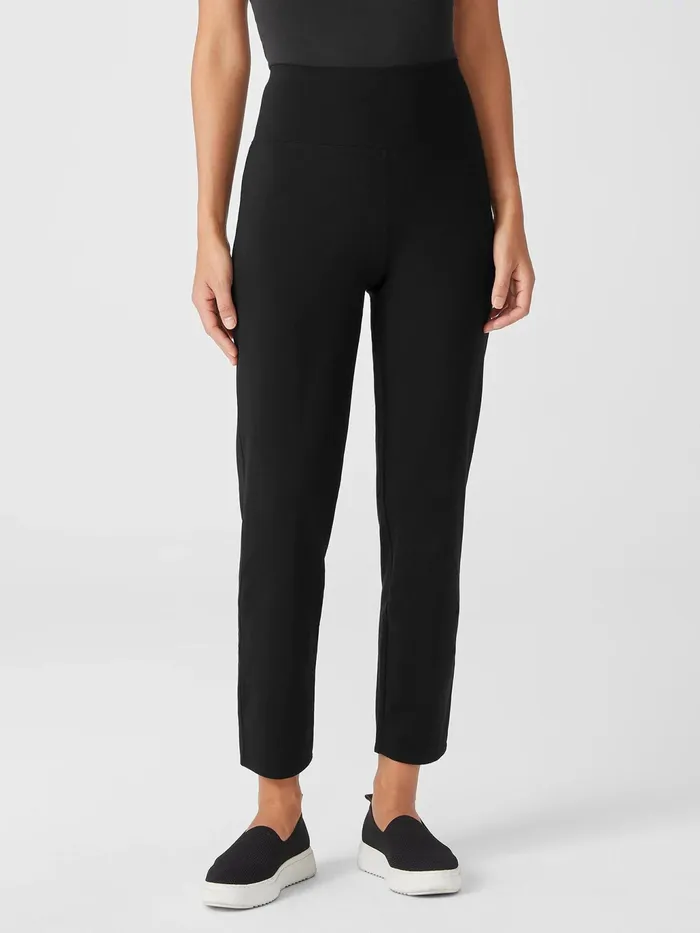 Traceable Cotton Jersey HighWaisted Pant Black Women Eileen Fisher Pants Shorts and Jumpsuits
