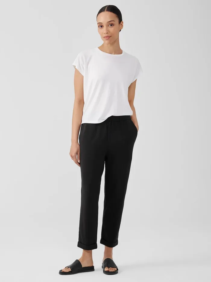 Traceable Cotton Jersey Pant Black Women Eileen Fisher Pants Shorts and Jumpsuits