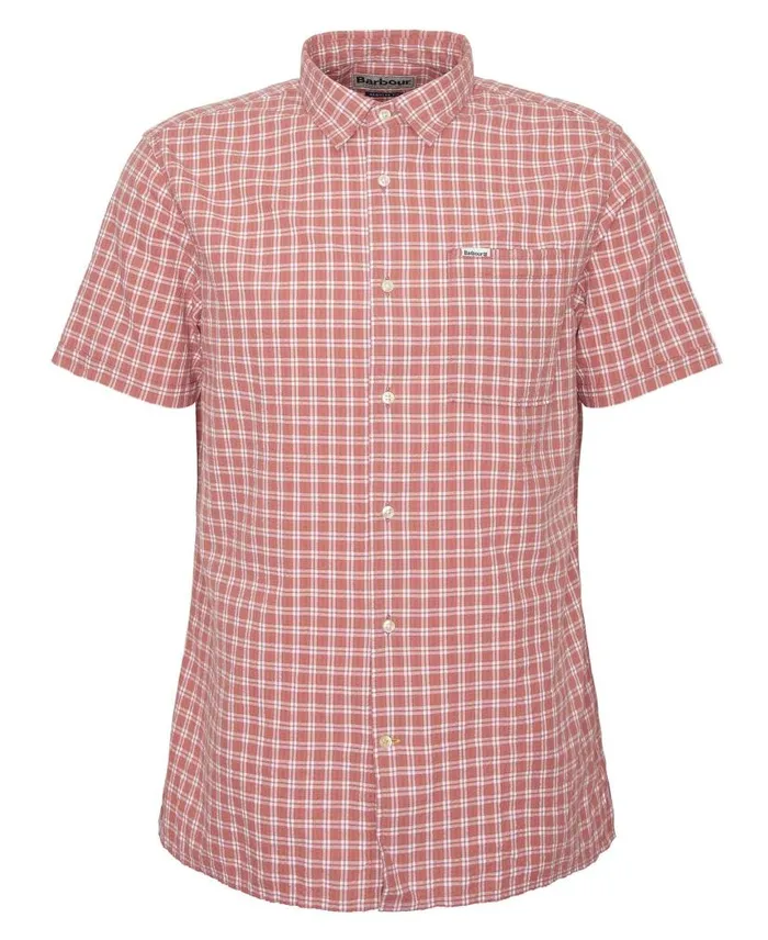 Tristan Regular ShortSleeved Shirt Blue Chalk Men Barbour Shirts
