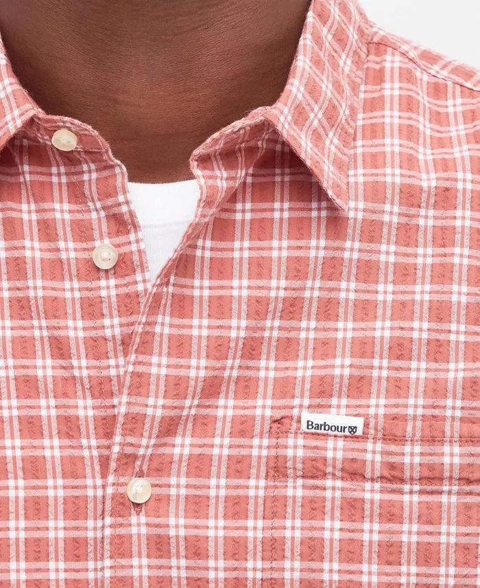 Tristan Regular ShortSleeved Shirt Blue Chalk Men Barbour Shirts