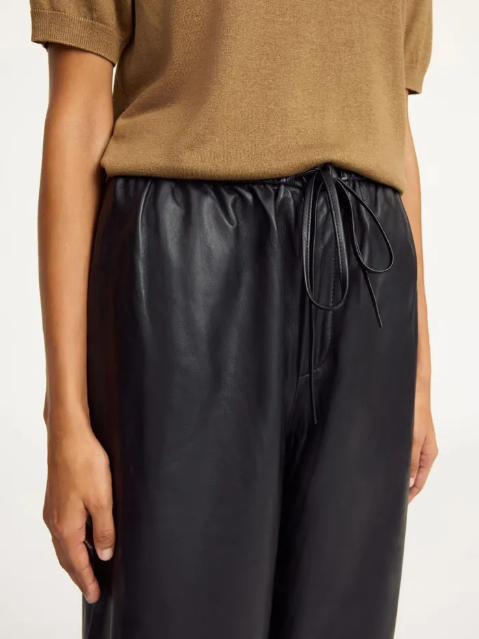 Trousers Women By Malene Birger Joanni Leather Trousers Black