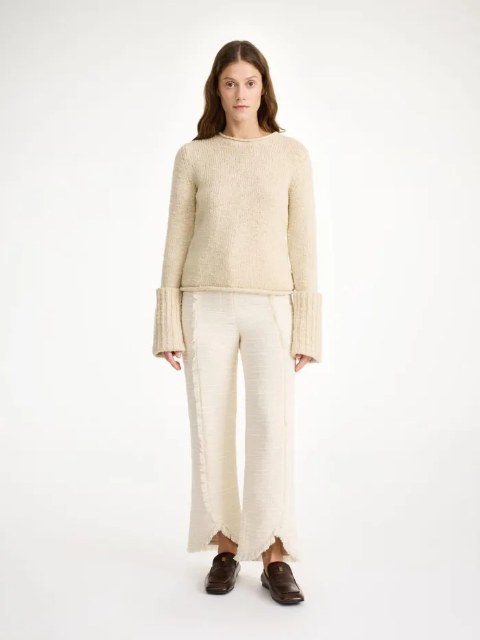 Trousers Women By Malene Birger Nadihas HighWaist Trousers Soft White