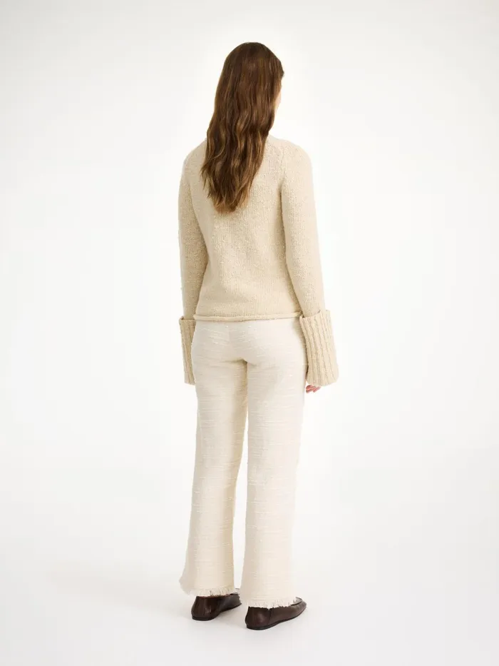 Trousers Women By Malene Birger Nadihas HighWaist Trousers Soft White