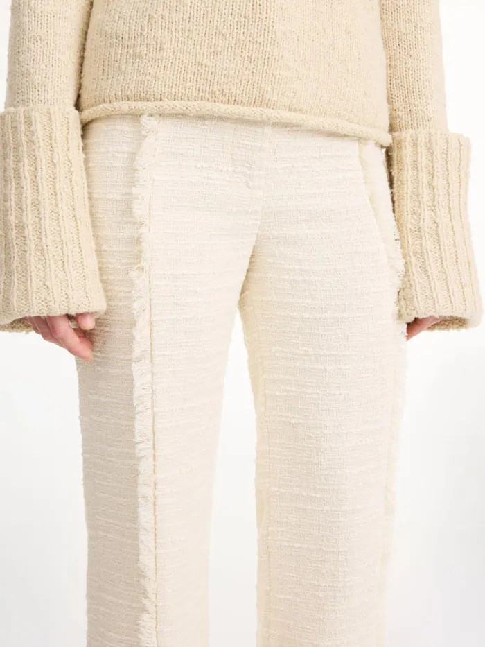 Trousers Women By Malene Birger Nadihas HighWaist Trousers Soft White