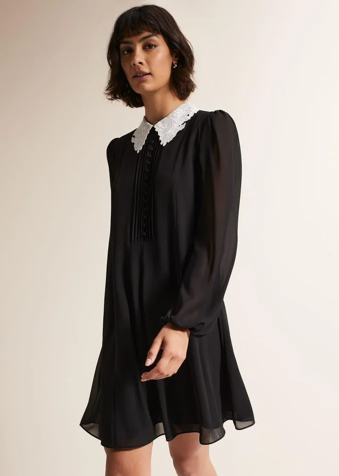 Trudie Swing Mini Dress Blackivory Women Phase Eight Dresses