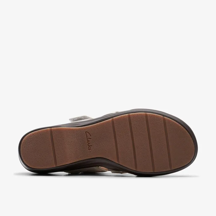 Tuleah Jane Off White Leather Women Clarks Sandals and Flip Flops