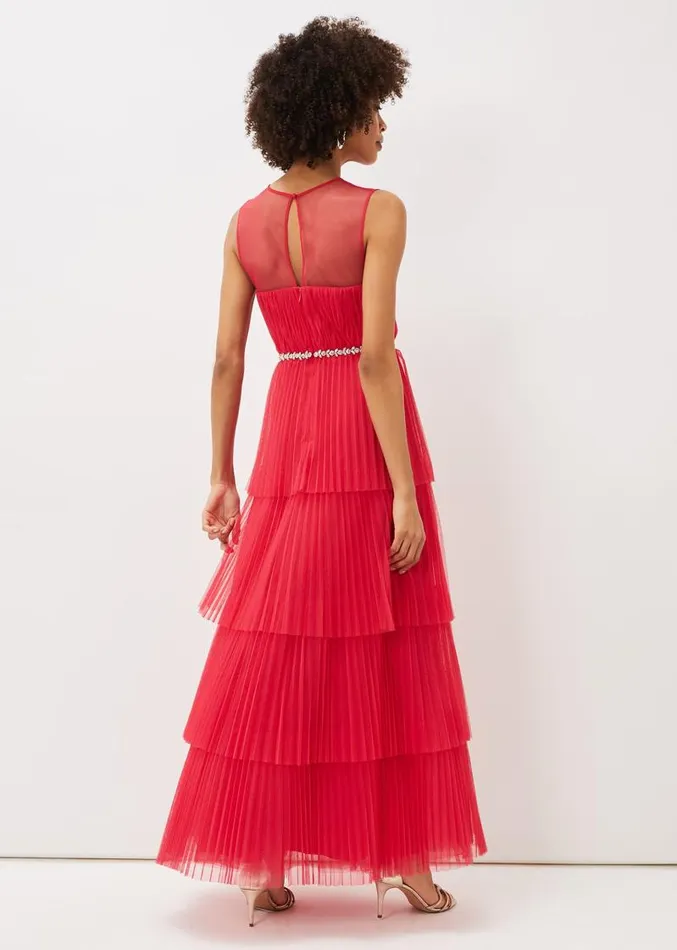 Tulisa Tulle Maxi Dress Lipstick Women Phase Eight Dresses