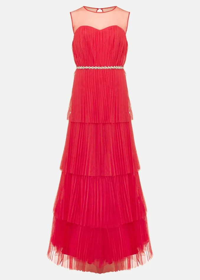 Tulisa Tulle Maxi Dress Lipstick Women Phase Eight Dresses