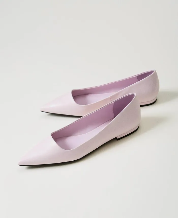 Twinset Ballerina Shoes With Tampered Toe Pink Tulle Women Ballet Flats And Loafers Twinset Ballerina Shoes With Tampered Toe Pink Tulle Women Ballet Flats And Loafers