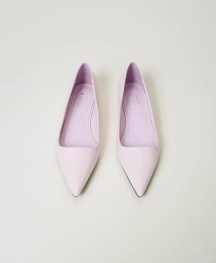 Twinset Ballerina Shoes With Tampered Toe Pink Tulle Women Ballet Flats And Loafers Twinset Ballerina Shoes With Tampered Toe Pink Tulle Women Ballet Flats And Loafers