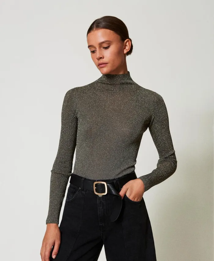 Twinset Belt With Square Buckle Black Women Belts Twinset Belt With Square Buckle Black Women Belts