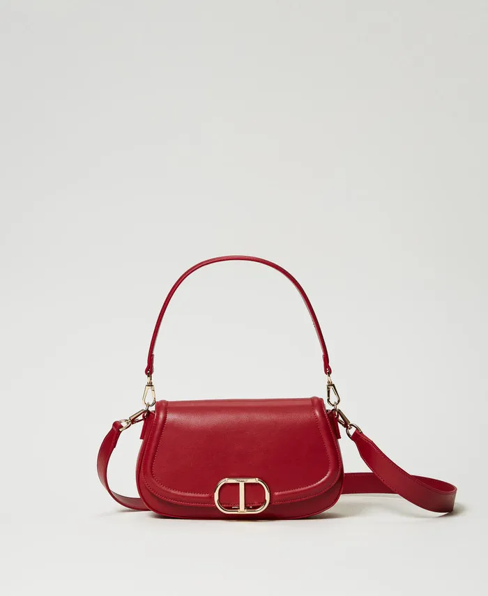 Twinset Brera039 Shoulder Bag With Oval T Fastener Venetian Red Women Handbags
