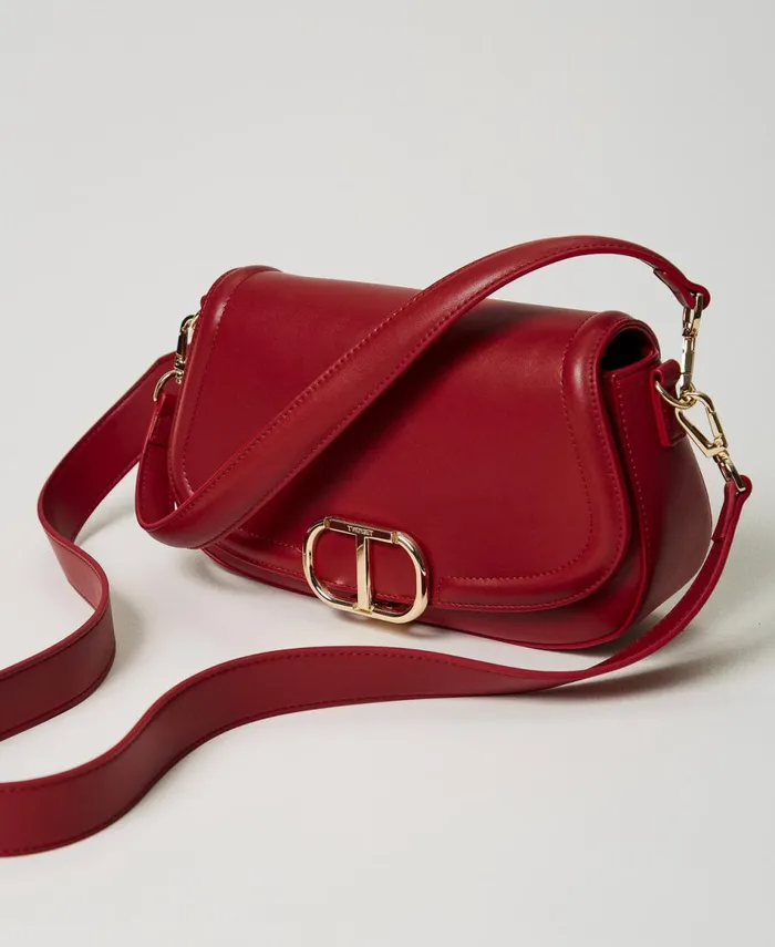 Twinset Brera039 Shoulder Bag With Oval T Fastener Venetian Red Women Handbags Twinset Brera039 Shoulder Bag With Oval T Fastener Venetian Red Women Handbags