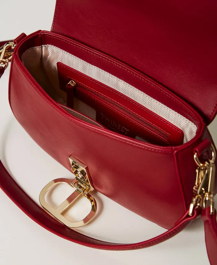 Twinset Brera039 Shoulder Bag With Oval T Fastener Venetian Red Women Handbags Twinset Brera039 Shoulder Bag With Oval T Fastener Venetian Red Women Handbags