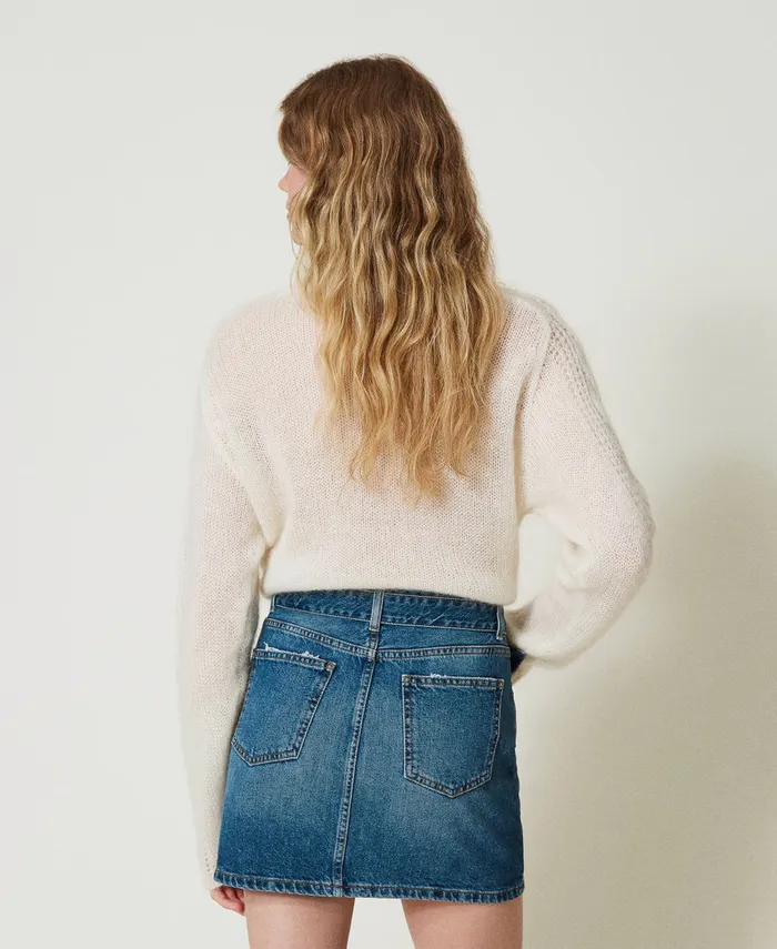 Twinset Denim Miniskirt With Belt Denim Women Skirts Twinset Denim Miniskirt With Belt Denim Women Skirts