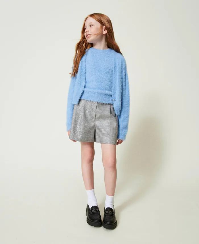 Twinset Jumper And Cardigan With Oval T Button Frozen Fjord Light Blue Girl Jumpers And Cardigans Twinset Jumper And Cardigan With Oval T Button Frozen Fjord Light Blue Girl Jumpers And Cardigans